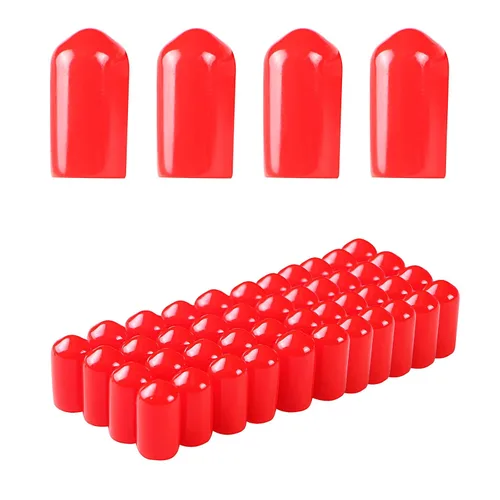 Vista 43 de Cubierta de tapa de extremo redondo de goma 0.08 pulgadas (0.079 in), protectores de rosca de tornillo de PVC flexible de tubería de tubería