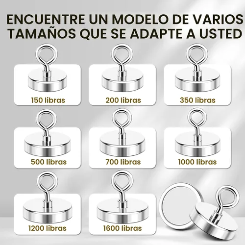 Vista 7 de DIYMAG Imán de pesca, imanes fuertes grandes de 1,42 pulgadas 150Lbs para levantar