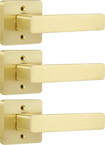Vista 10 de Leydebong 1 paquete de manija de puerta falsa para armarios y puertas francesas, palanca falsa cuadrada para puerta, tirador de una sola cara sin