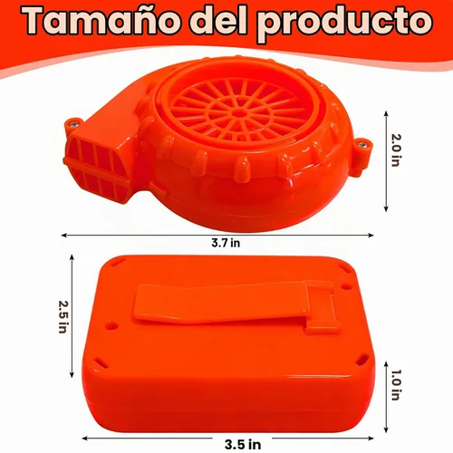Vista 5 de Wittocs Inflatable Costume Fan Replacement, Mini Blower Fan Dinosaur Pump for Inflatable Costume Blow Up Naranja