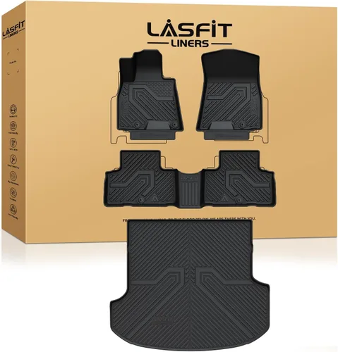 Vista 9 de LASFIT Alfombrillas para Freightliner Cascadia 2008-2017, protección para todo tipo de clima, revestimientos de automóvil de elastómero