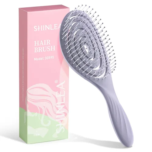 Vista 8 de SHINLEA Cepillo para el Cabello, Cepillo Desenredante Anti-Enredos, Cepillo Espiral para Cabello Húmedo y Seco, Mujeres, Hombres, Niños, Se Desliza