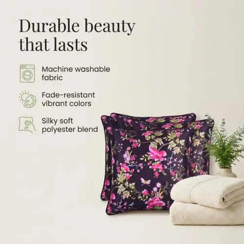 Vista 2 de Decozen Fundas de almohada decorativas, fundas de cojín para sofá, fundas de cojín con estampado floral para decoración de habitación, sofá