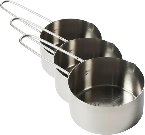 Vista 7 de American METALCRAFT, Inc. MCW75 - Taza medidora de acero inoxidable 3/4, 3/4 tazas, color plateado, 1 unidad (paquete de 1)