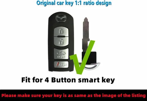 Vista 3 de REPROTECTING Funda de goma de silicona compatible con Mazda 3 6 CX-5 CX-7 CX-9 MX-5 Miata Toyota Yaris iA Scion iA KR55WK49383 WAZX1T768SKE11A03