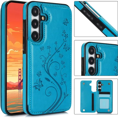 Vista 2 de Asuwish Funda de teléfono para Samsung Galaxy S25 5G con protector de pantalla de vidrio templado y tarjetero con soporte para tarjetero, soporte
