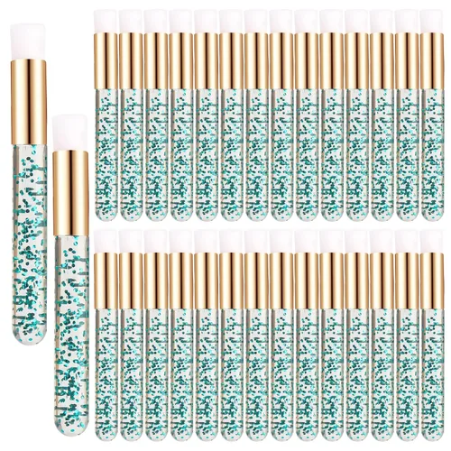 Vista 10 de 30 cepillos de champú de pestañas de cristal, cepillo de limpieza de pestañas, cepillos de maquillaje suaves para limpieza de extensiones