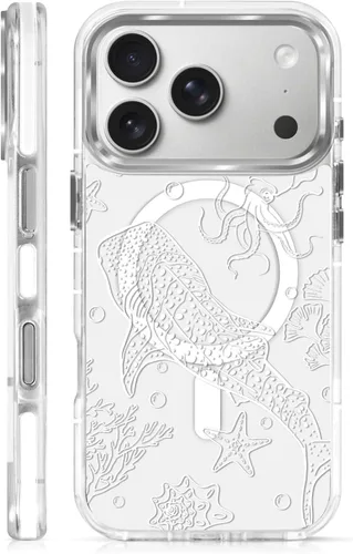 Vista 32 de Funda para iPhone 13/14 [compatible con Magsafe], funda magnética transparente de silicona a prueba de golpes con patrón de versículos de la Biblia