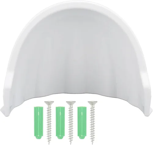 Vista 2 de Cubierta de cámara de seguridad para exteriores, plástico ABS para cámara al aire libre, techo protector universal (blanco)