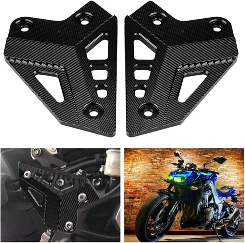 Vista 5 de Reposapiés de la motocicleta Protector de la clavija del pie Protector de la cubierta protectora del talón para Z900 2017-(negro)