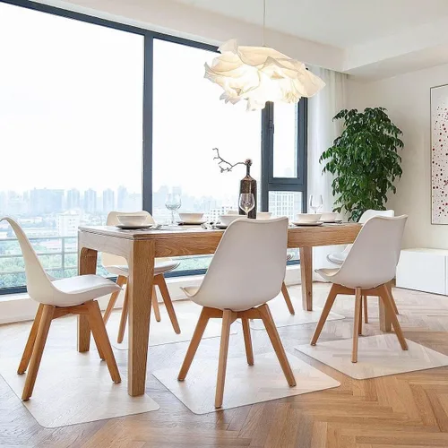 Vista 3 de Tapete para silla para el hogar, para suelo de madera, transparente, para suelo duro/alfombra, 47, 36, 56, 26, 72 pulgadas, protector de suelo