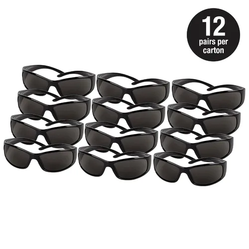 Vista 2 de Smith y Wesson anteojos de seguridad (21303), Elite Seguridad anteojos De Sol, con marco negro, lentes incoloras antiempañantes 12 pares de humo/Case