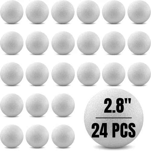 Vista 30 de Hygloss Bolas redondas de espuma para manualidades 6 piezas de espuma blanca de 3.8 pulgadas (XPS) para artes, pequeñas bolas de espuma