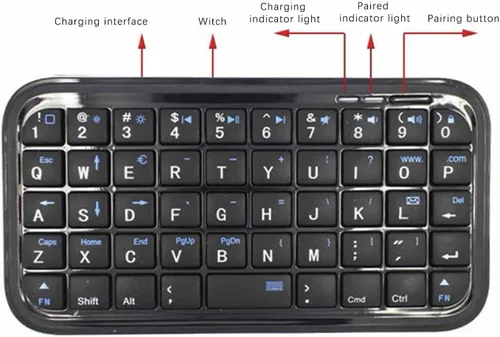 Vista 5 de Teclado portátil plegable universal del sistema multi del teclado