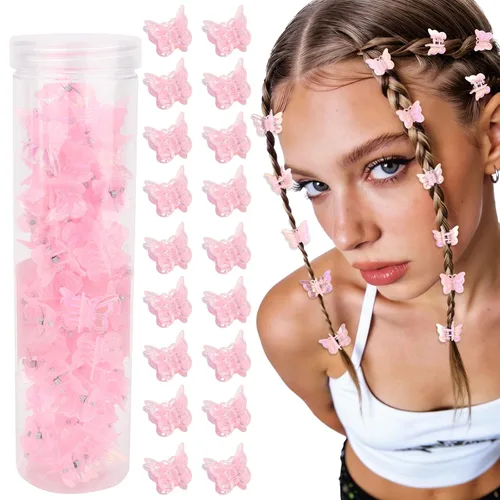Vista 14 de YISSION 60 pinzas pequeñas de mariposa para el cabello (negro)