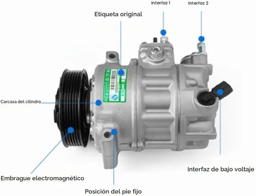 Vista 7 de Compresor y embrague de CA CO 11063AC apto para Toyota Echo 1.5L 2000 2001 2002 2003 2004 2005 60-00829NA
