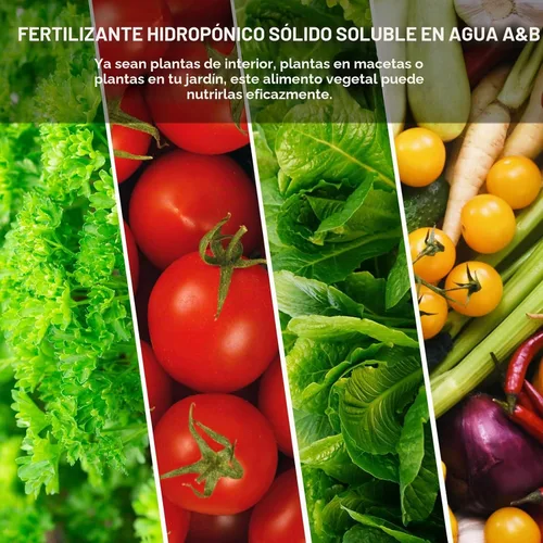 Vista 6 de Nutrientes hidropónicos, 27.1 fl oz de nutrientes hidropónicos A y B, nutrientes universales A & B para plantas de interior para un crecimiento