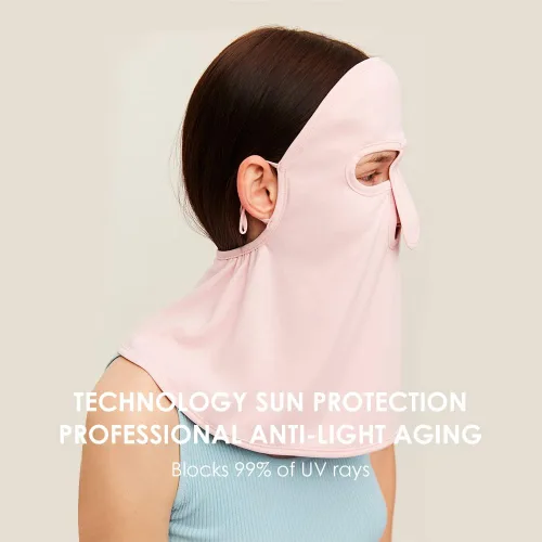 Vista 4 de Neck Gaiter Face Scarf Cover Sun Protection Balaclava Cloth Bandanas with Ear Loops SLF3M263