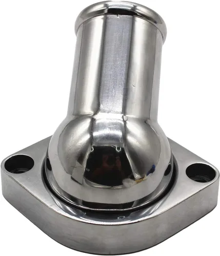Vista 2 de Carcasa de termostato de cuello de agua giratoria pulida de 45° compatible con motor Chevrolet LS LS1 LS2 LS7 Compatible con C-hevrolet LS Engine