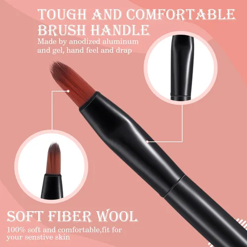 Vista 3 de Yaomiao 120 brochas desechables para labios, aplicadores de labios pequeños, cepillo multifuncional a granel para lápiz labial, maquillaje