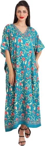 Vista 36 de Miss Lavish London - Kaftán largo para mujer - Kaftán de playa africano y kaftan moderno para fiesta y bodas 109-azul