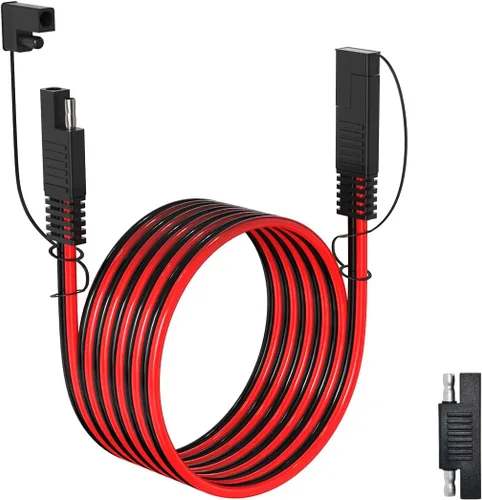 Vista 9 de ELFCULB 10AWG 1FT Cable de Extensión SAE SAE a SAE Arnés de Cable de Desconexión Rápida Conector SAE Enchufe SAE para Automotriz RV Batería Panel