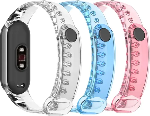 Vista 6 de Senter Correa de repuesto de silicona suave para Xiaomi Mi Band 5 / Mi Band 6 Smart Watch