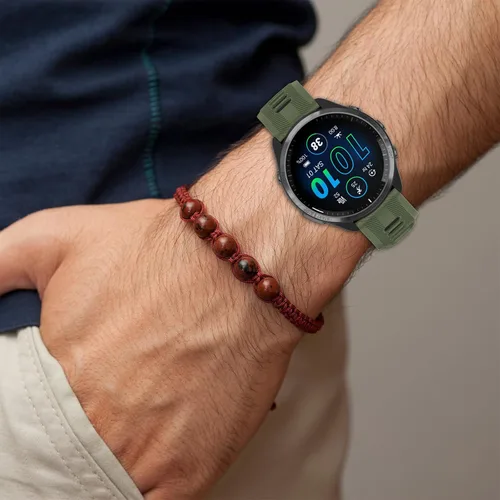 Vista 5 de Correa compatible con reloj Garmin Forerunner 965 – Correa de repuesto de silicona suave para reloj inteligente 965 para mujeres y hombres