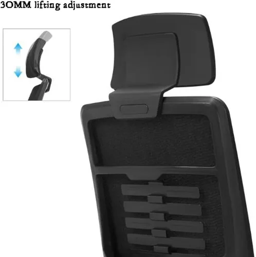 Vista 4 de YYDS Silla de juegos de malla de moda, silla giratoria ergonómica ejecutiva con reposabrazos de elevación, silla para computadora, silla de deportes