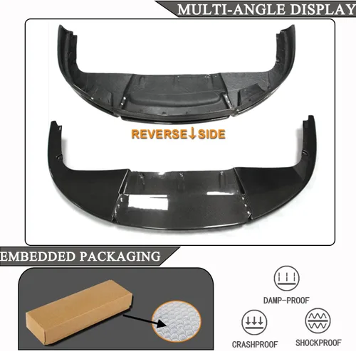 Vista 7 de AMNOOL Borde de parachoques delantero de fibra de carbono para Porsche 911 2012-2015 Convertible 2 puertas delantero protector de alerón de barbilla