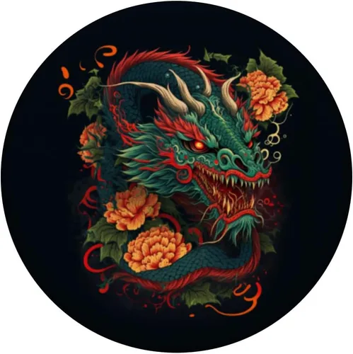 Vista 3 de Cool Fantasy PopSockets de dragón asiático chino intercambiable PopGrip