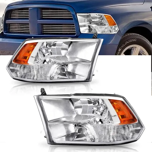 Vista 11 de Ensemble de phares compatible avec 2009 2010 2011 2012 2013 2014 2015 2016 2017 2018 Ram 1500, 2019 Ram 1500 Classic, 2010-2018 Ram 2500 3500 phares