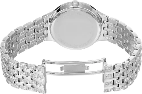 Vista 8 de Bulova Crystal Pave 3-Hand Quartz Slim Case Watch
