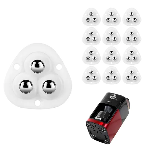 Vista 7 de 4 ruedas pequeñas para electrodomésticos, deslizadores giratorios adhesivos, mini ruedas universales autoadhesivas, caja de almacenamiento de Negro