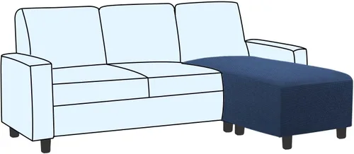 Vista 22 de H.VERSAILTEX Funda Deslizable para Otomana Rectangular Ajuste de Longitud 29"-34" Reposapiés Fundas Deslizables para Sofá Funda para Taburete