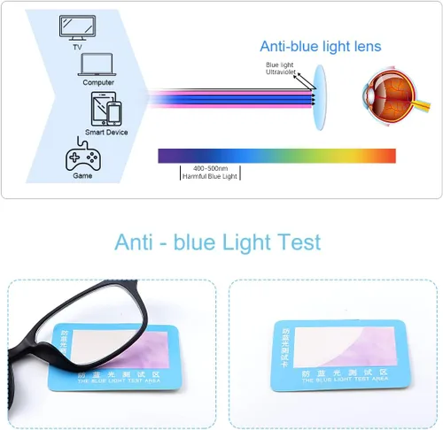 Vista 6 de YIMI Gafas de miopía antimiopía, antiluz azul, gafas de visión corta, poder negativo, gafas de miopía retro para hombres y mujeres