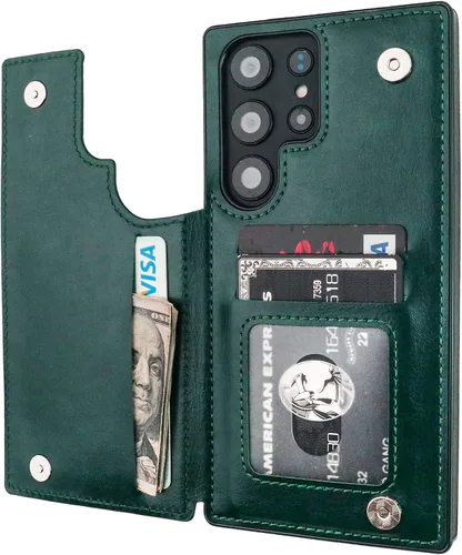 Vista 75 de ONETOP - Funda tipo cartera para Samsung Galaxy S22 con tarjetero, color negro Kickstand,ID/Cash Holder,Case Wallet with Card Slots,Double