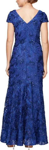 Vista 2 de Alex Evenings Vestido pequeño de manga larga para mujer
