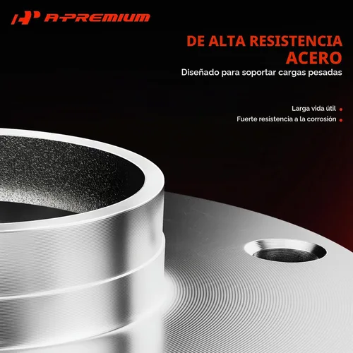 Vista 5 de A-Premium Cojinete de rueda trasera y conjunto de cubo con 5 lengüetas