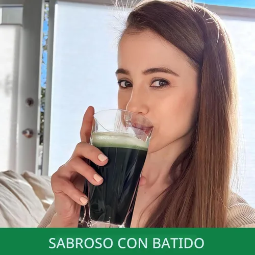 Vista 2 de Kate Naturals Polvo de espirulina orgánica para apoyo inmunológico y antioxidantes. Suplemento superalimento denso en nutrientes