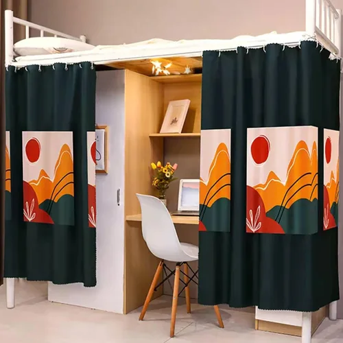Vista 8 de MioCloth Cortina a prueba de luz para dormitorio, litera, decorativa, cubierta de privacidad, toldo para decoración de fondo de fotos, cortina opaca