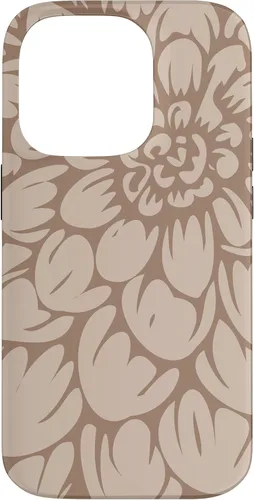 Vista 17 de iPhone 16 Cute Brown and Tan (Beige) Designer Flower Petals Case