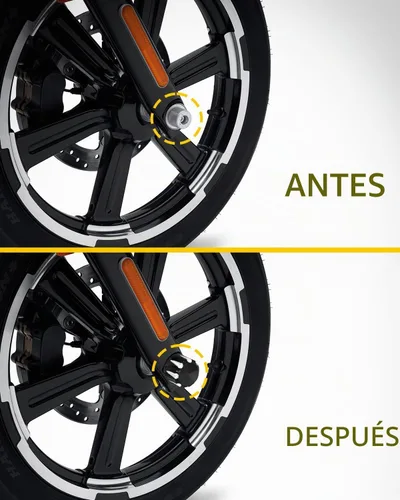 Vista 5 de Tapa negra para tuerca de eje delantero, cubierta de tuerca de horquilla delantera compatible con Harley Davidson 2002-2024 Softail Dyna Iron 883
