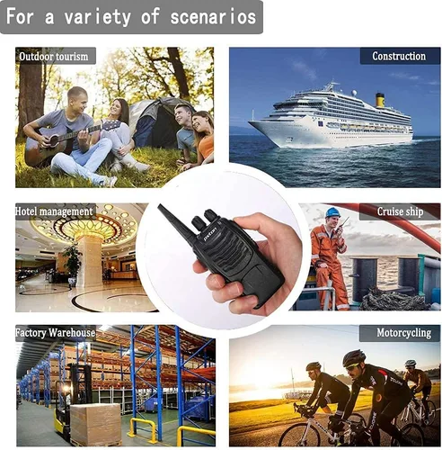 Vista 6 de pxton Radios bidireccionales de largo alcance para adultos con auriculares, Walkie Talkies de 16 canales de mano de 2 vías Radio recargable