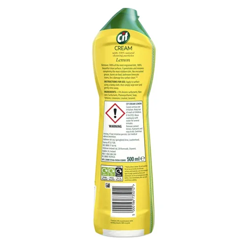 Vista 2 de Cif – Crema de limpieza limón, 500 ml