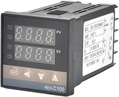 Vista 4 de Rex-C100 Digital Pid Termostato Controlador de Temperatura 40da SSR Relé K/J Tornillo M6 3.3 ft Termopar Sonda Rkc Disipador de Calor Set