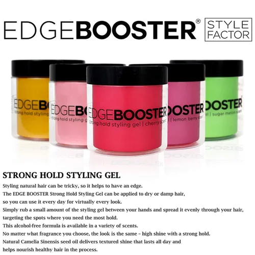 Vista 2 de Style Factor Edge Booster Gel de Estilo Fuerte, 16.9 onzas (Aroma a bayas de limón)