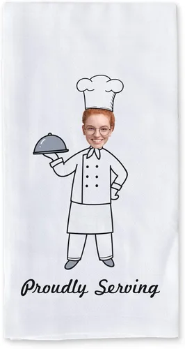 Vista 16 de Toalla de cocina personalizada para BBQ Kings – Divertido juego de toallas de cocina. 100% algodón hilado en anillo puro, toallas de cocina súper
