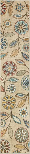 Vista 64 de Maples Rugs Reggie - Alfombra bohemia con estampado floral, 1 pies 8 Gris oscuro