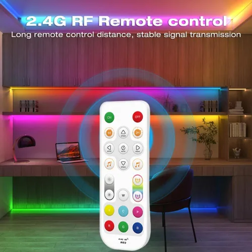 Vista 7 de SP548E SPI RGB LED Controlador WiFi Bluetooth 5V 12V 24V WS2811 WS2812B RGB LED Tira de luz 0.08 oz RF Control Funciona Dual Salida Alexa Smart